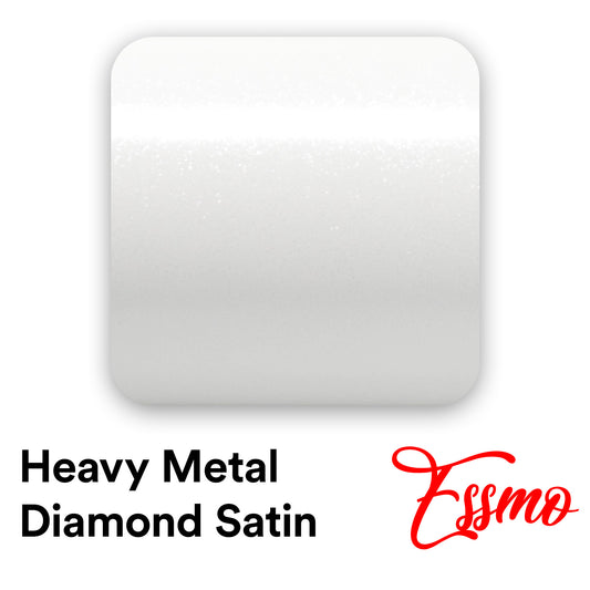 Heavy Metal Diamond Satin Ceramic White Vinyl Wrap