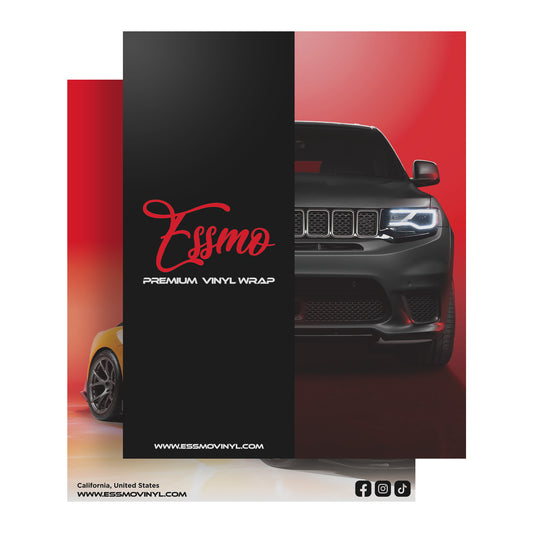 ESSMO Brochure Sample Swatch Gloss Metallic PET Car Wrap Vinyl Wrapping Film DIY