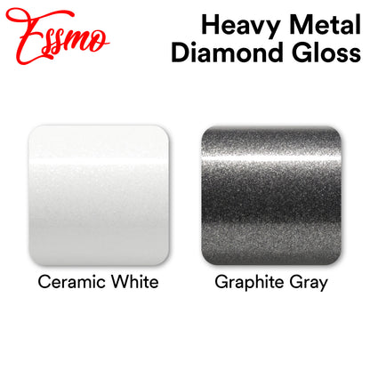 Heavy Metal Diamond Gloss Ceramic White Vinyl Wrap