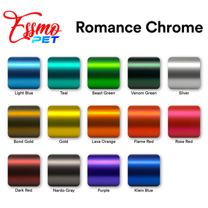 PET Romance Chrome Flame Red Vinyl Wrap