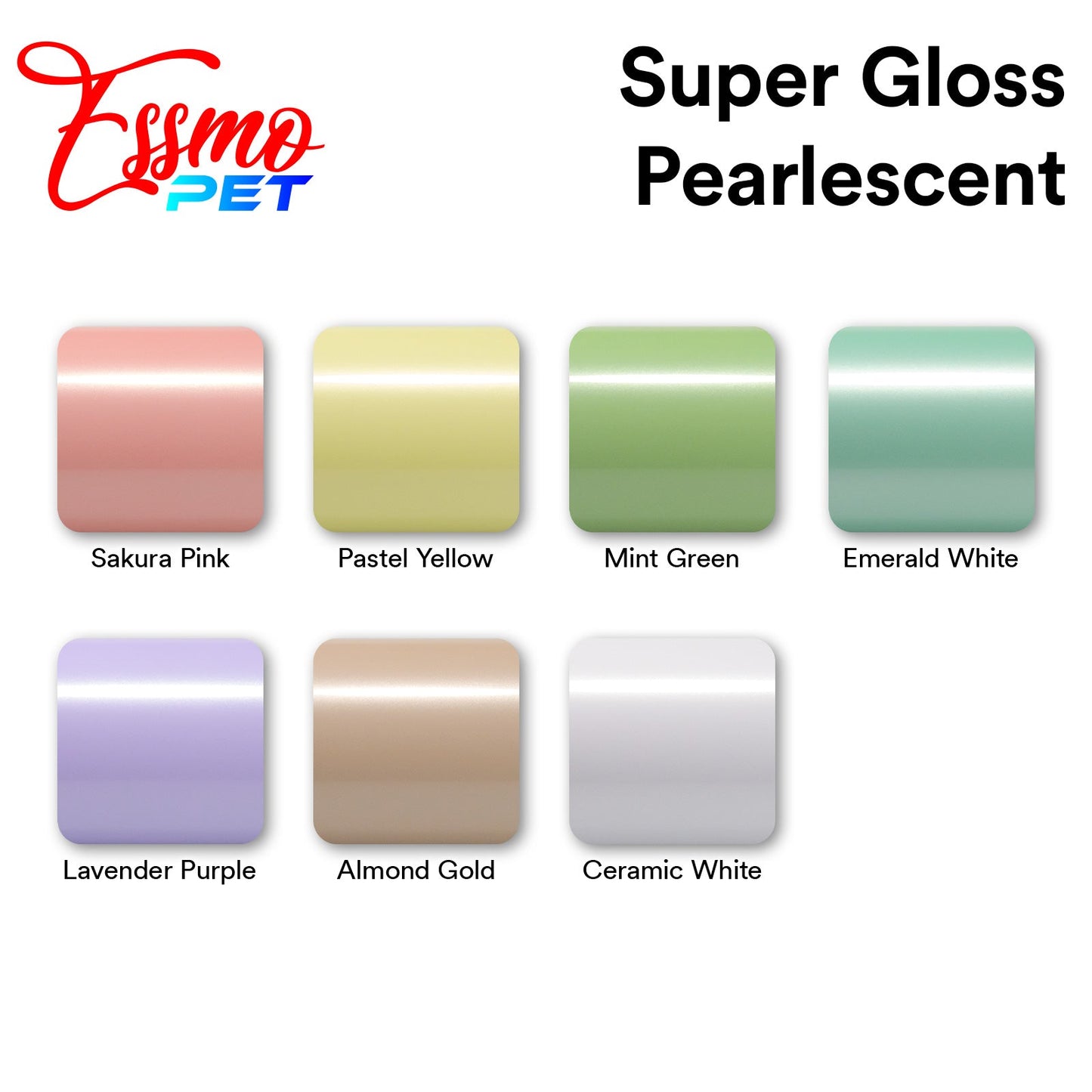 PET Super Gloss Pearlescent Mint Green Vinyl Wrap – Essmovinyl