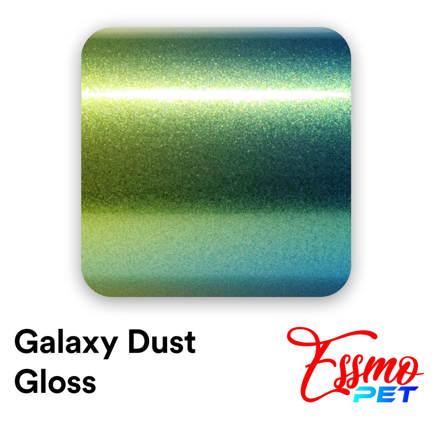 PET Galaxy Dust Gloss Spring Green Vinyl Wrap