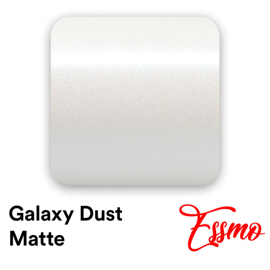 Galaxy Dust Matte Pearl White Blue Vinyl Wrap