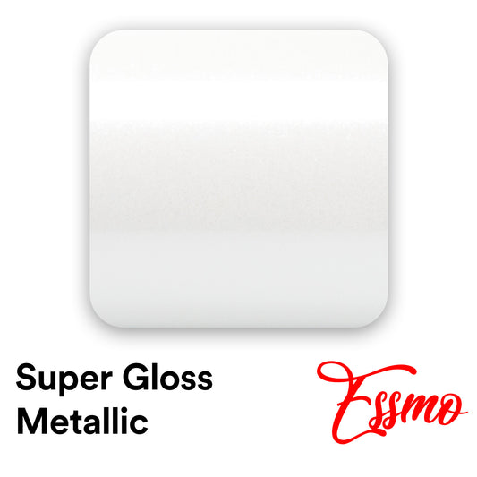 Super Gloss Metallic Pearl White Vinyl Wrap