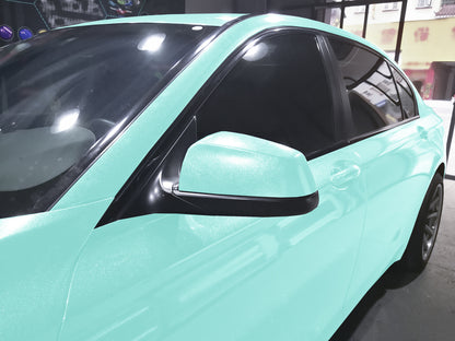 Sparkle Teal Gloss Glitter Vinyl Wrap