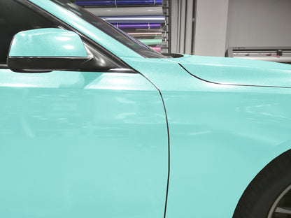 Sparkle Teal Gloss Glitter Vinyl Wrap