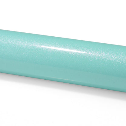 Sparkle Teal Gloss Glitter Vinyl Wrap