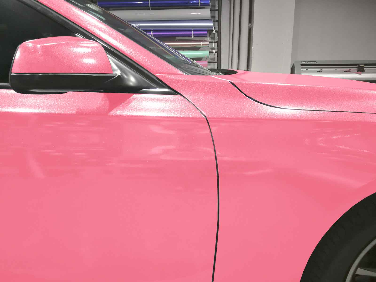 Metallic Matte chrome Vinyl For Whole Car Wrapping Foil Film Hot Pink 50FT  x 5FT