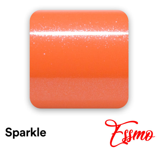 Sparkle Orange Gloss Glitter Vinyl Wrap