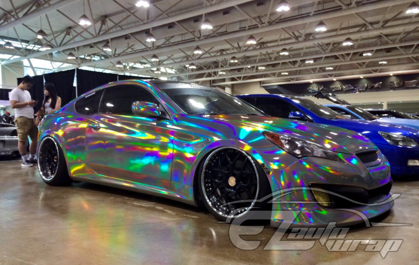 Holographic Black Vinyl Wrap