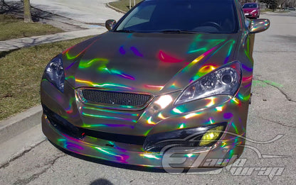 Holographic Black Vinyl Wrap