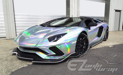 Holographic Silver Vinyl Wrap