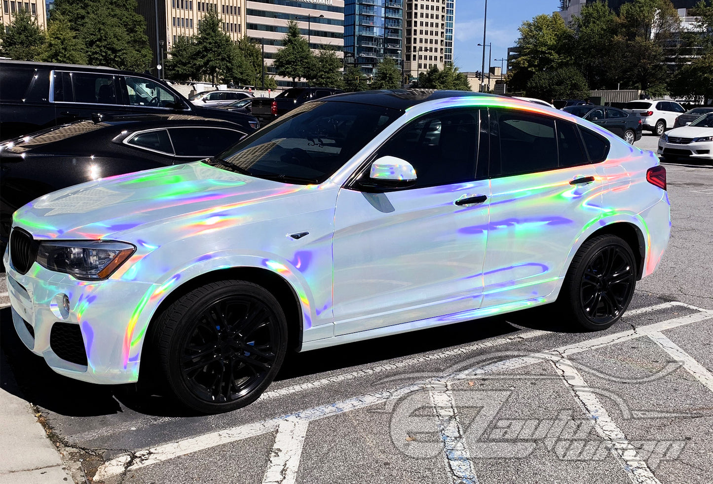 Holographic Silver Vinyl Wrap