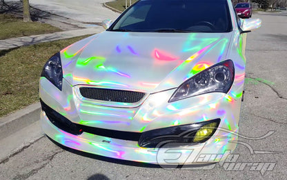 Holographic Silver Vinyl Wrap