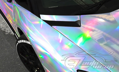 Holographic Silver Vinyl Wrap