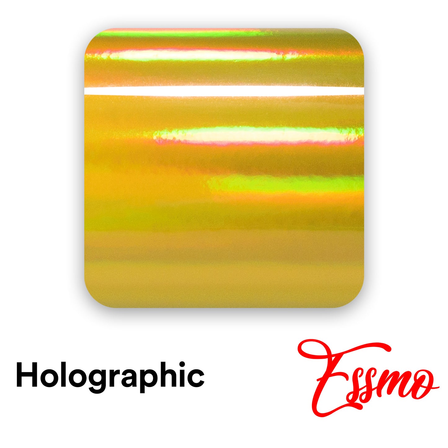 Holographic Yellow Vinyl Wrap