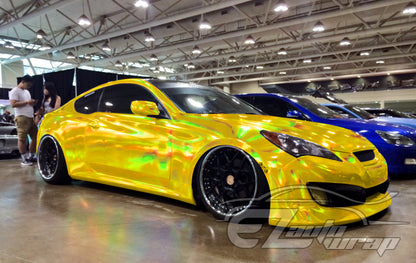 Holographic Yellow Vinyl Wrap