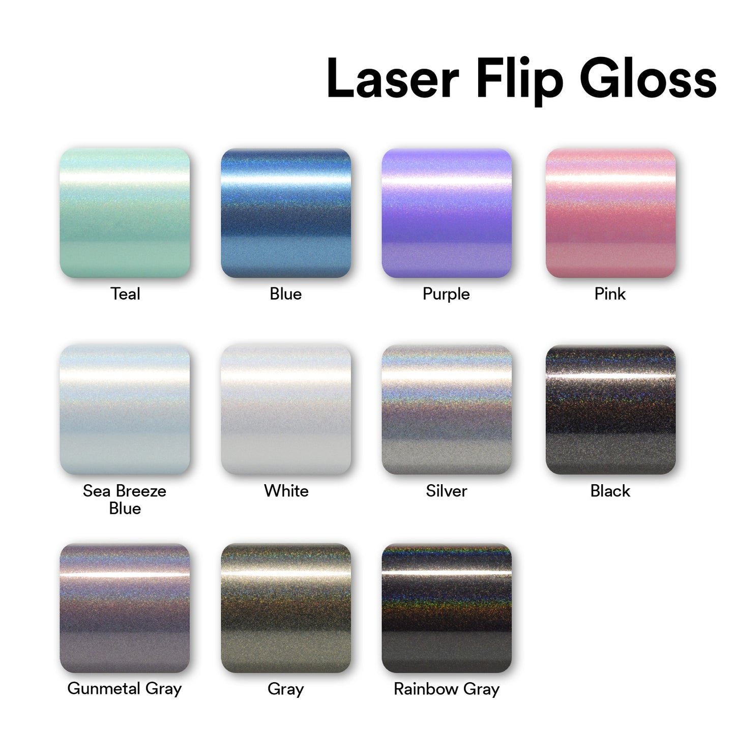 Laser Flip Gloss Gunmetal Gray Vinyl Wrap