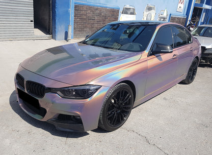 Laser Flip Gloss Gunmetal Gray Vinyl Wrap