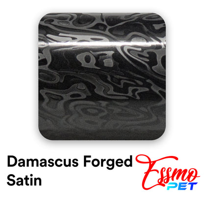 PET Damascus Forged Satin Black Vinyl Wrap