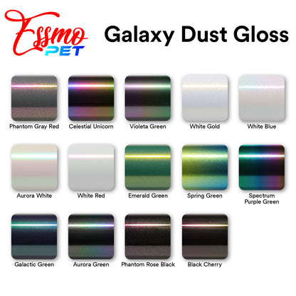 PET Galaxy Dust Gloss White Red Vinyl Wrap