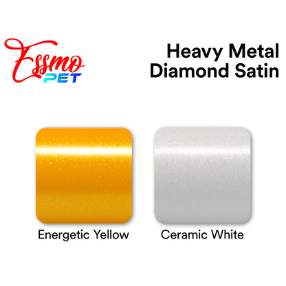 PET Heavy Metal Diamond Satin Energetic Yellow Vinyl Wrap