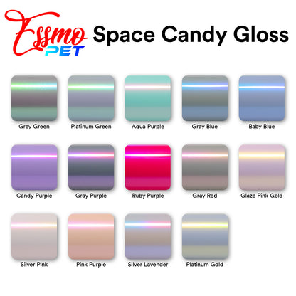 PET Space Candy Gloss Glaze Pink Gold Vinyl Wrap