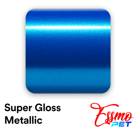 PET Super Gloss Metallic Hydro Blue Vinyl Wrap