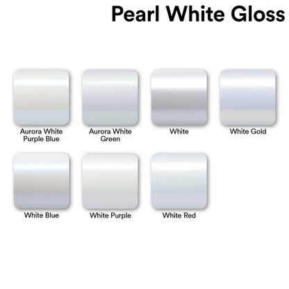 Gloss Pearl White to Blue Vinyl Wrap