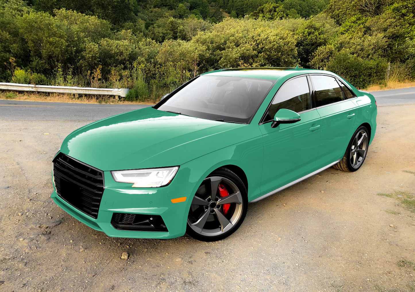 High Gloss Retro Green Vinyl Wrap