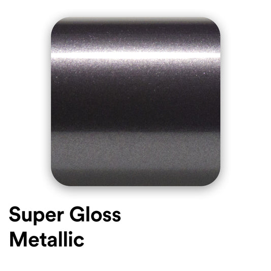 Super Gloss Metallic Deep Gray Vinyl Wrap