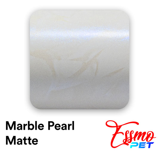 PET Marble Pearl Matte White Blue Vinyl Wrap