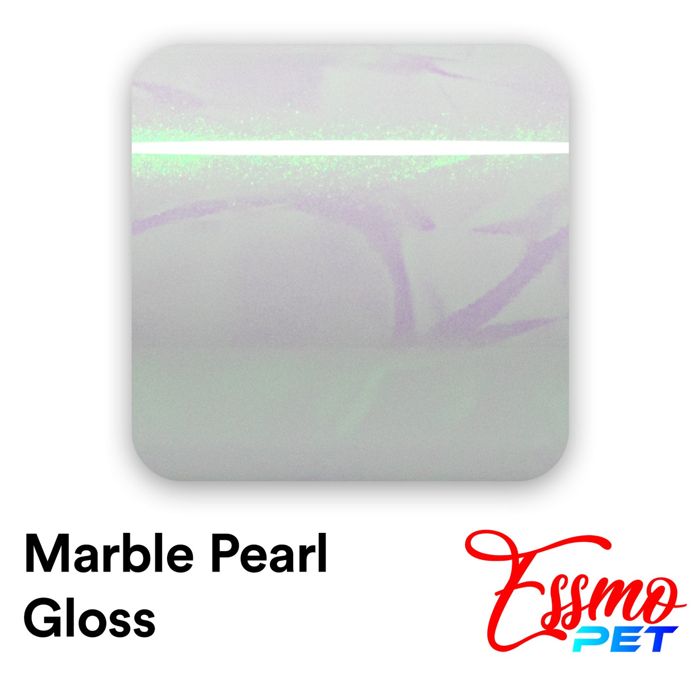 PET Marble Pearl Gloss White Green Vinyl Wrap