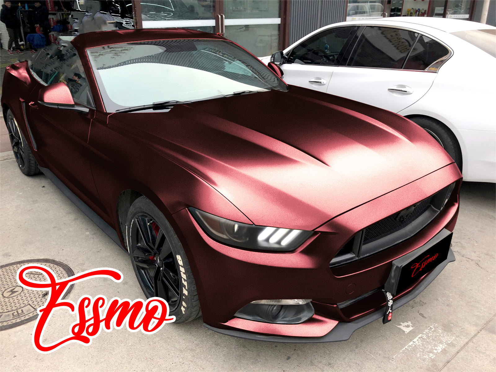 Matte Metallic Satin Pearl Burgundy Vinyl Wrap – Essmovinyl