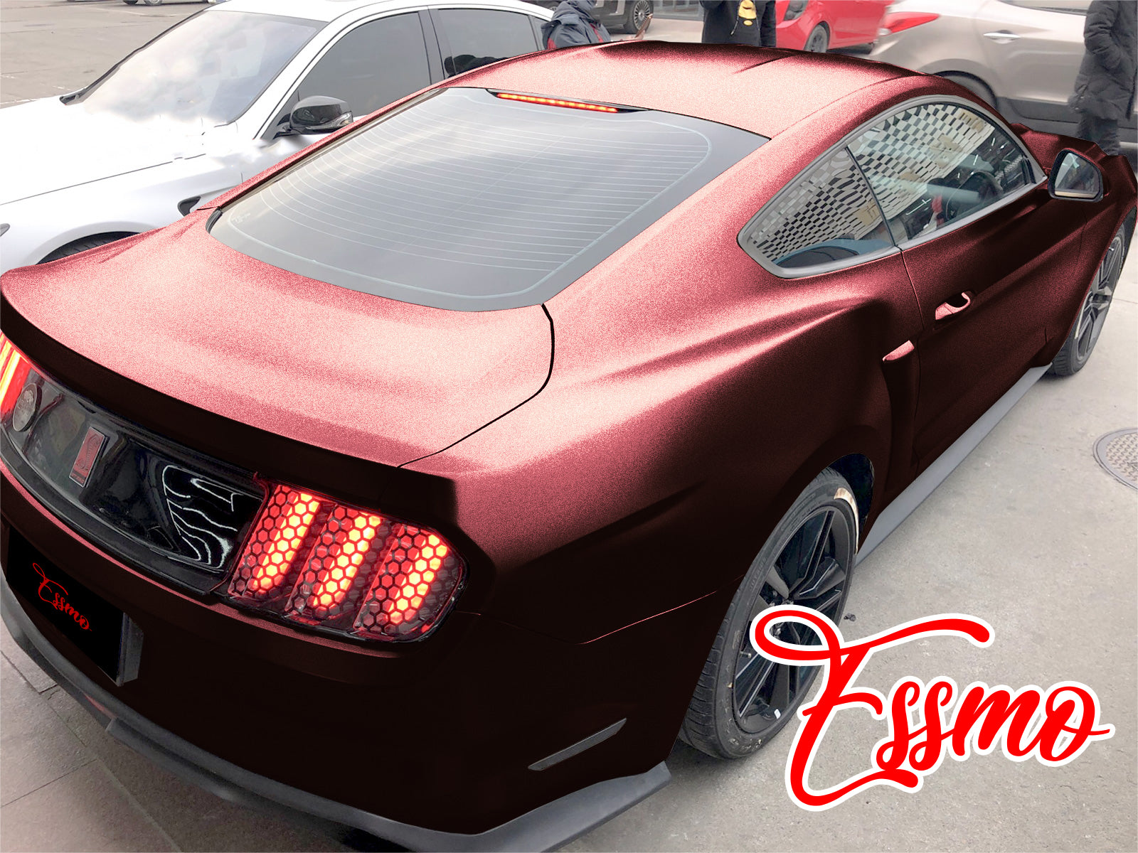 Matte Metallic Satin Pearl Burgundy Vinyl Wrap – Essmovinyl