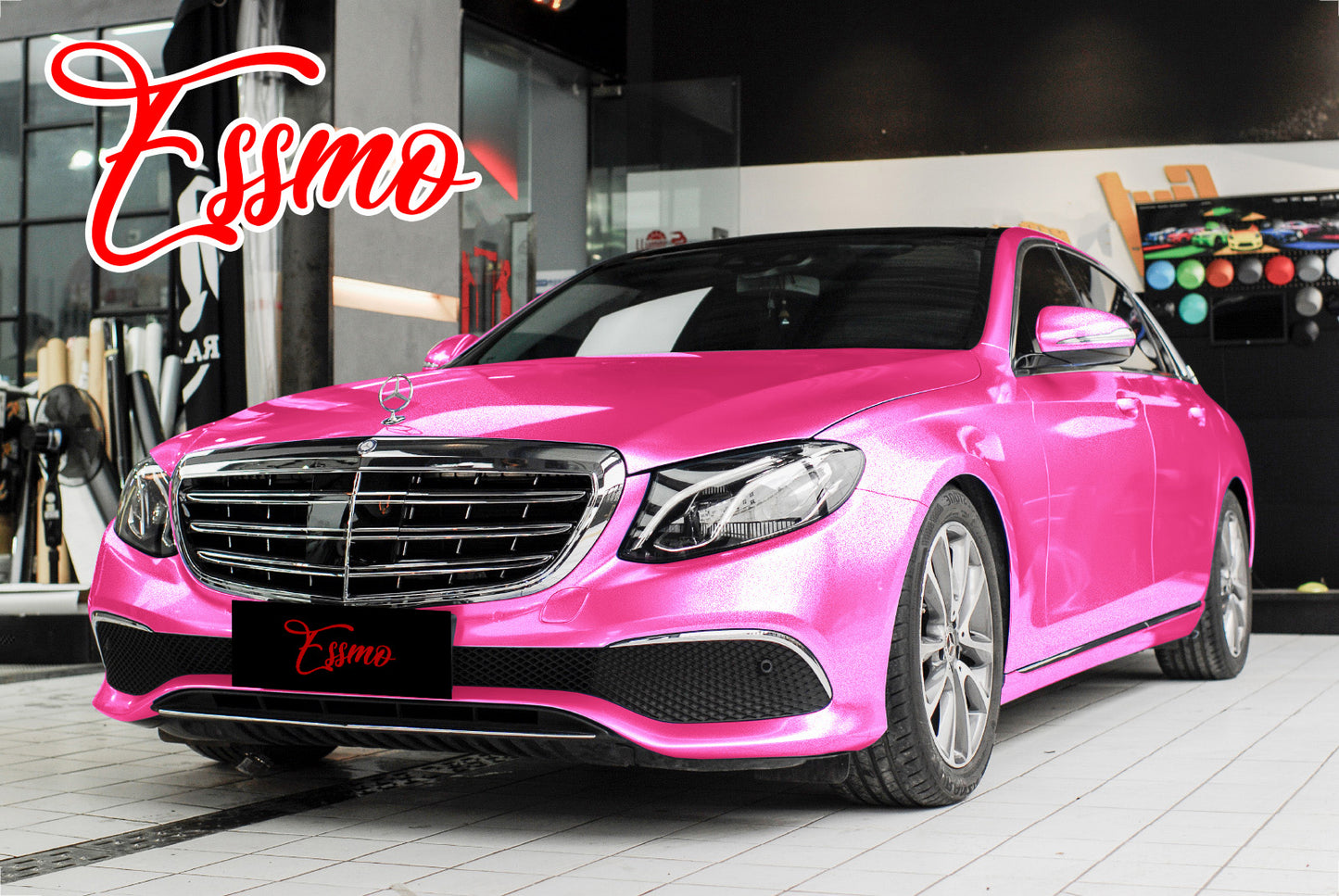 Super Gloss Metallic Rose Red Vinyl Wrap