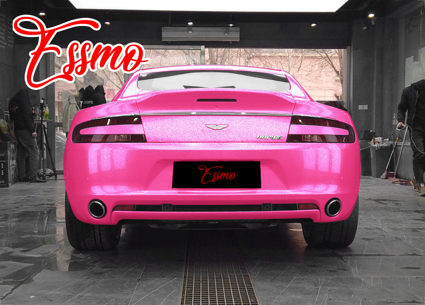 Super Gloss Metallic Rose Red Vinyl Wrap