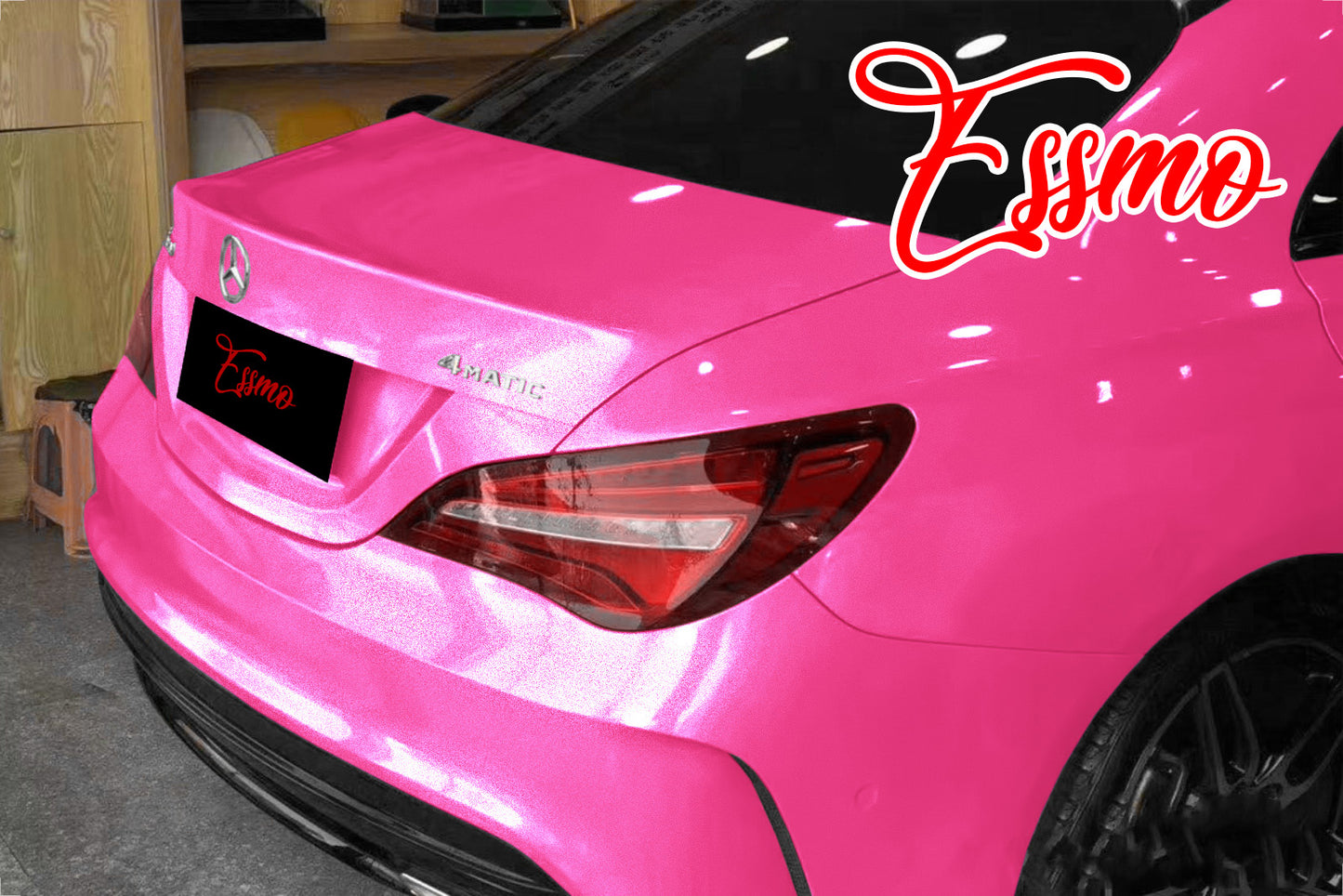 Super Gloss Metallic Rose Red Vinyl Wrap