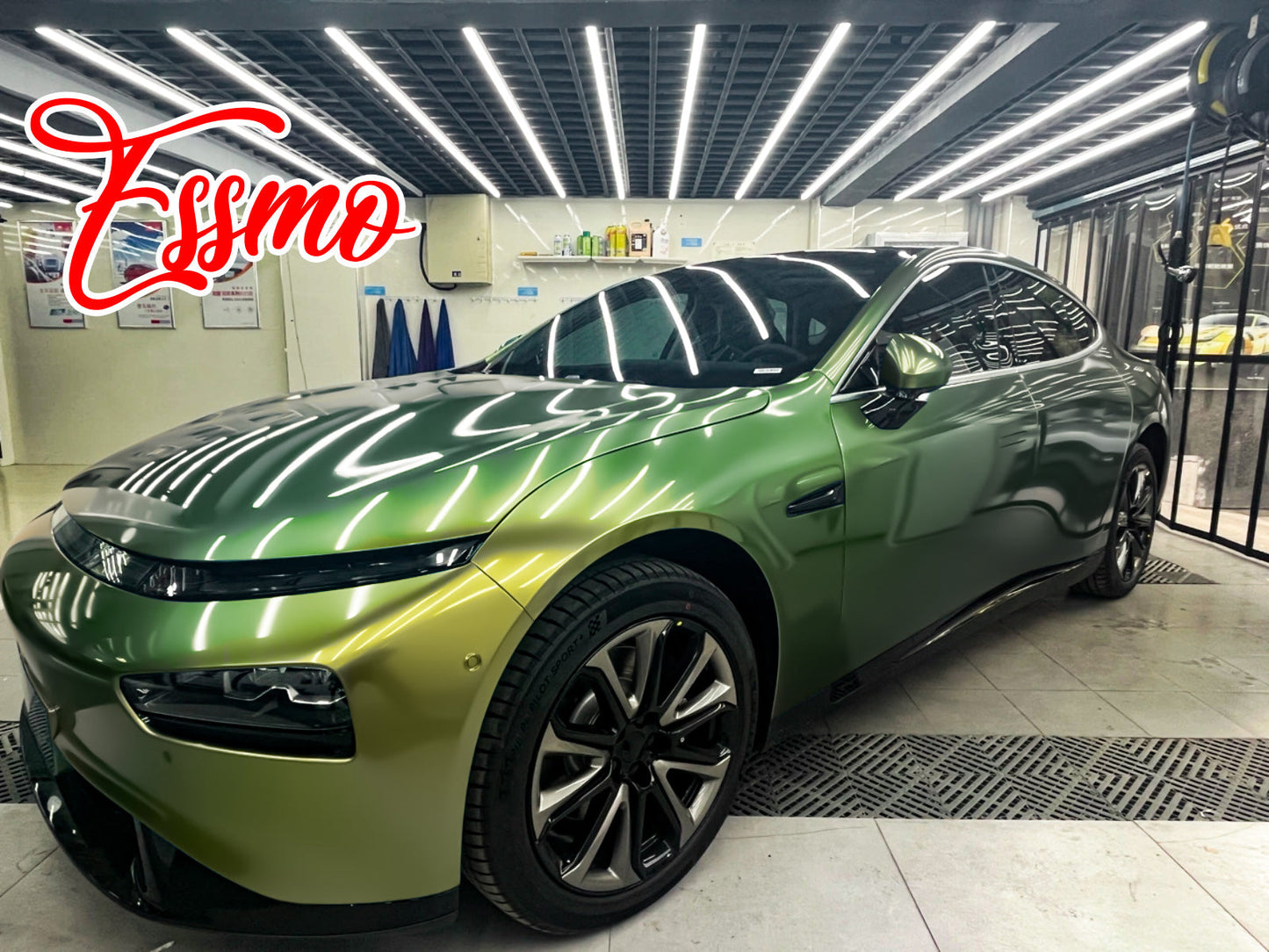 Galaxy Dust Gloss Gold Green Vinyl Wrap