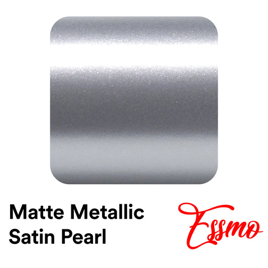 Matte Metallic Satin Pearl Silver Vinyl Wrap