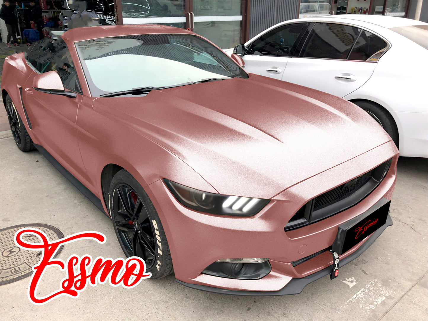 Matte Metallic Satin Pearl Rose Gold Vinyl Wrap