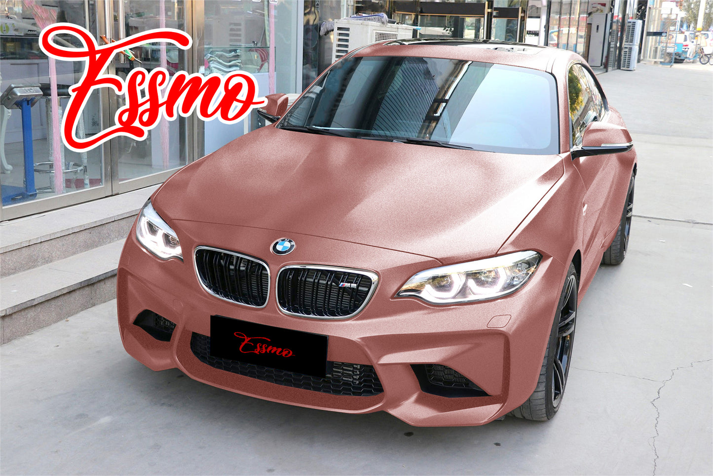 Matte Metallic Satin Pearl Rose Gold Vinyl Wrap