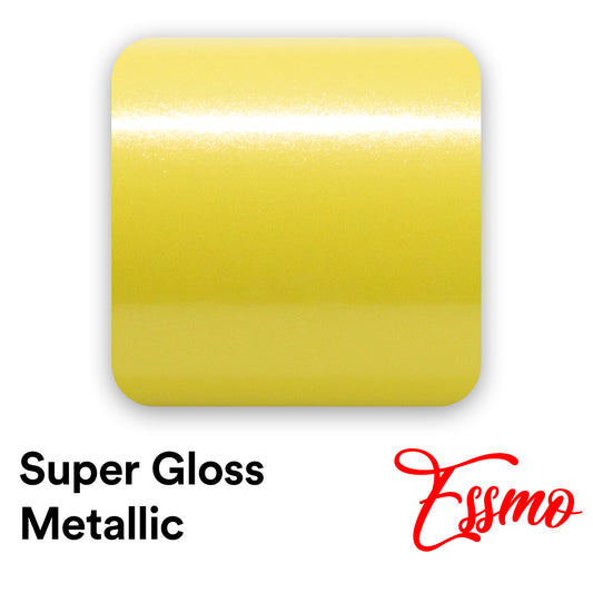 Super Gloss Metallic Lemon Yellow Vinyl Wrap