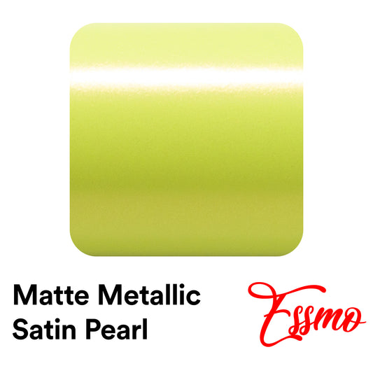 Matte Metallic Satin Pearl Neon Yellow Vinyl Wrap