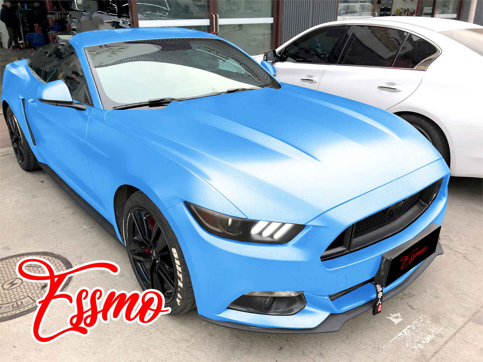 Premium Matte Metallic Satin Pearl LIGHT BLUE Vinyl Wrap Full