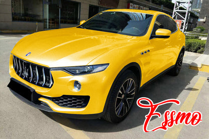 Super Gloss Metallic Cyber Yellow Vinyl Wrap