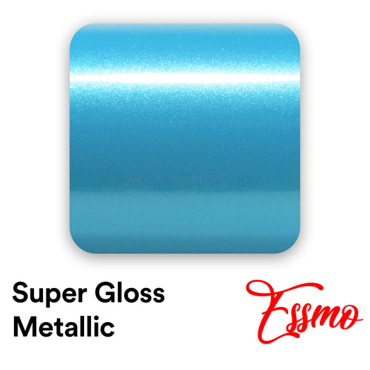 Super Gloss Metallic Lake Blue Vinyl Wrap