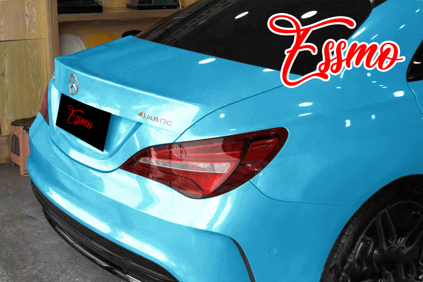 Super Gloss Metallic Lake Blue Vinyl Wrap