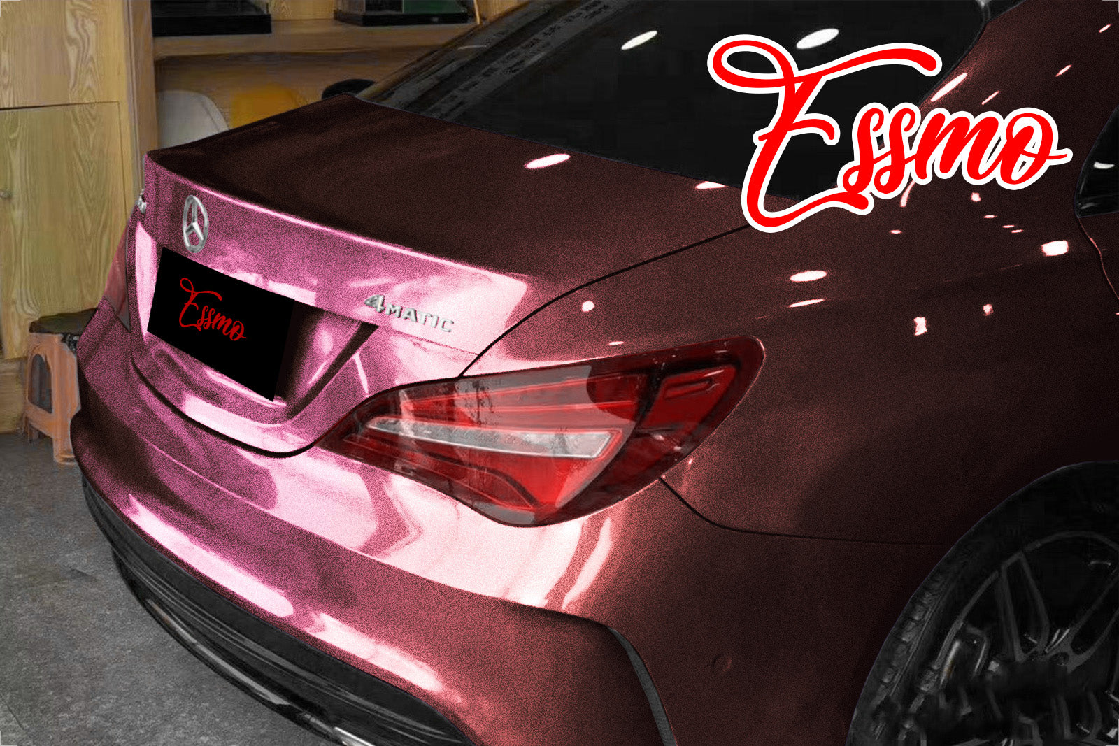 Super Gloss Metallic Burgundy Vinyl Wrap – Essmovinyl