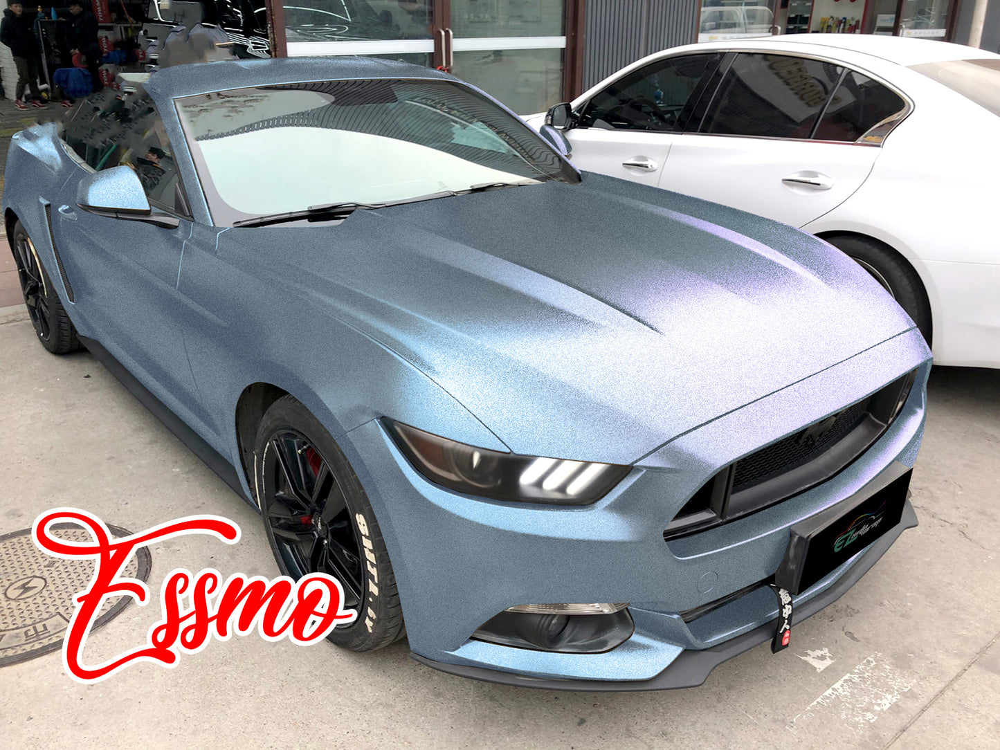 Space Candy Matte Gray Blue Vinyl Wrap